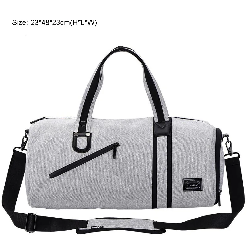 Серый Multifunction Men Travel Bags Male Bag Portable Travel Duffle Bags for Man Large Capacity Shoulder Handbag Back Pack for Suit - Цвет: Серый