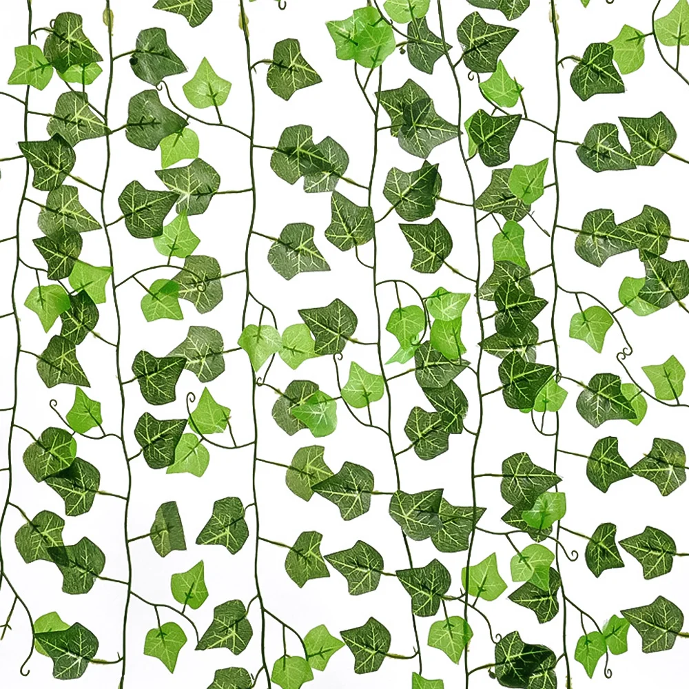

Искусственный плющ, 48 шт., 80 листов, каждая искусственная листья растений, подвесная гирлянда, искусственные зеленые листья, декор лозы, иску...