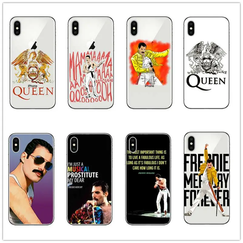 Силиконовый чехол Queen Freddie Mercury Rock Band 01 для iPhone 12MINI 12 11 pro Max X XS XR 6s 7 8 Plus 5s se 2020 мягкий
