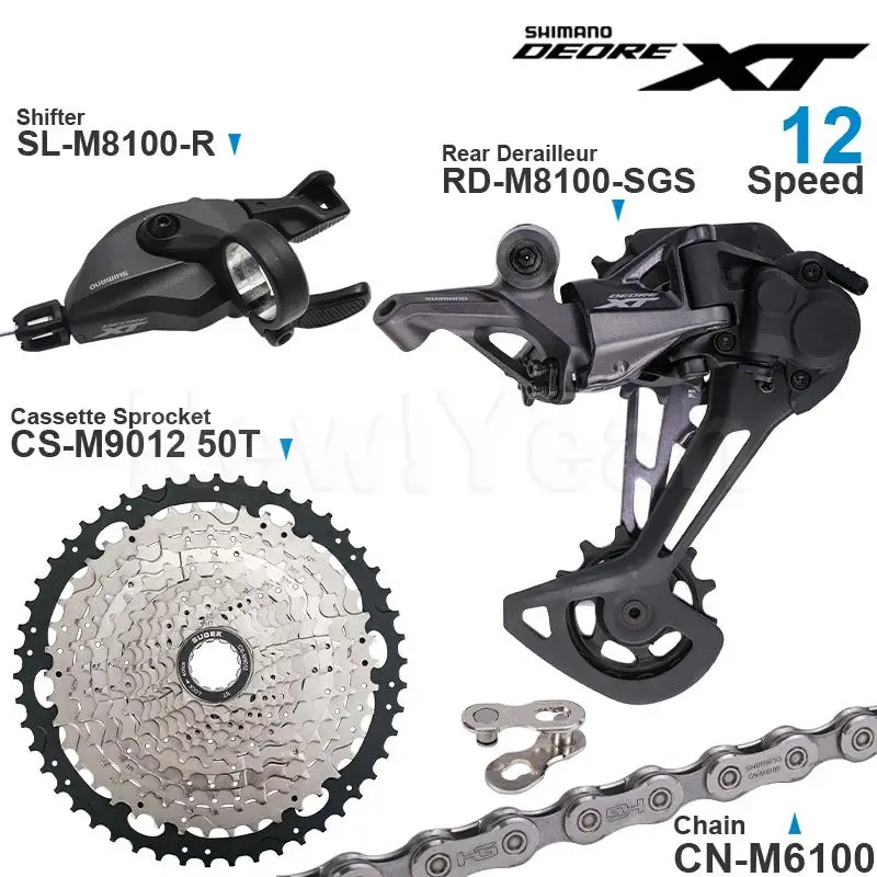 Переключатель передач SHIMANO DEORE XT M8100 12 скоростей задний переключатель кассета