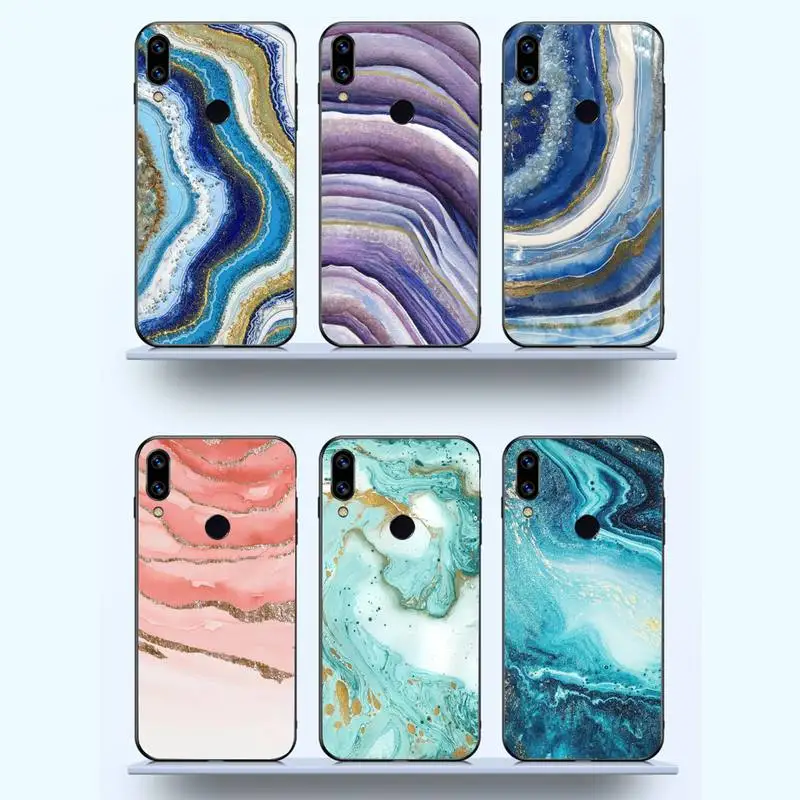 

marble colorful pattern Phone Case For Xiaomi Redmi note 7 8 9 11 t s 10 A pro lite funda shell coque cover