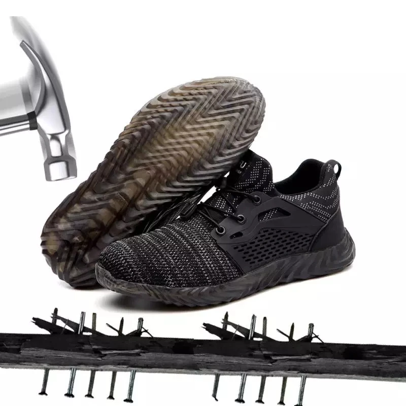 Мужская и Женская рабочая обувь защитная Обувь со стальным носком Ботинки для