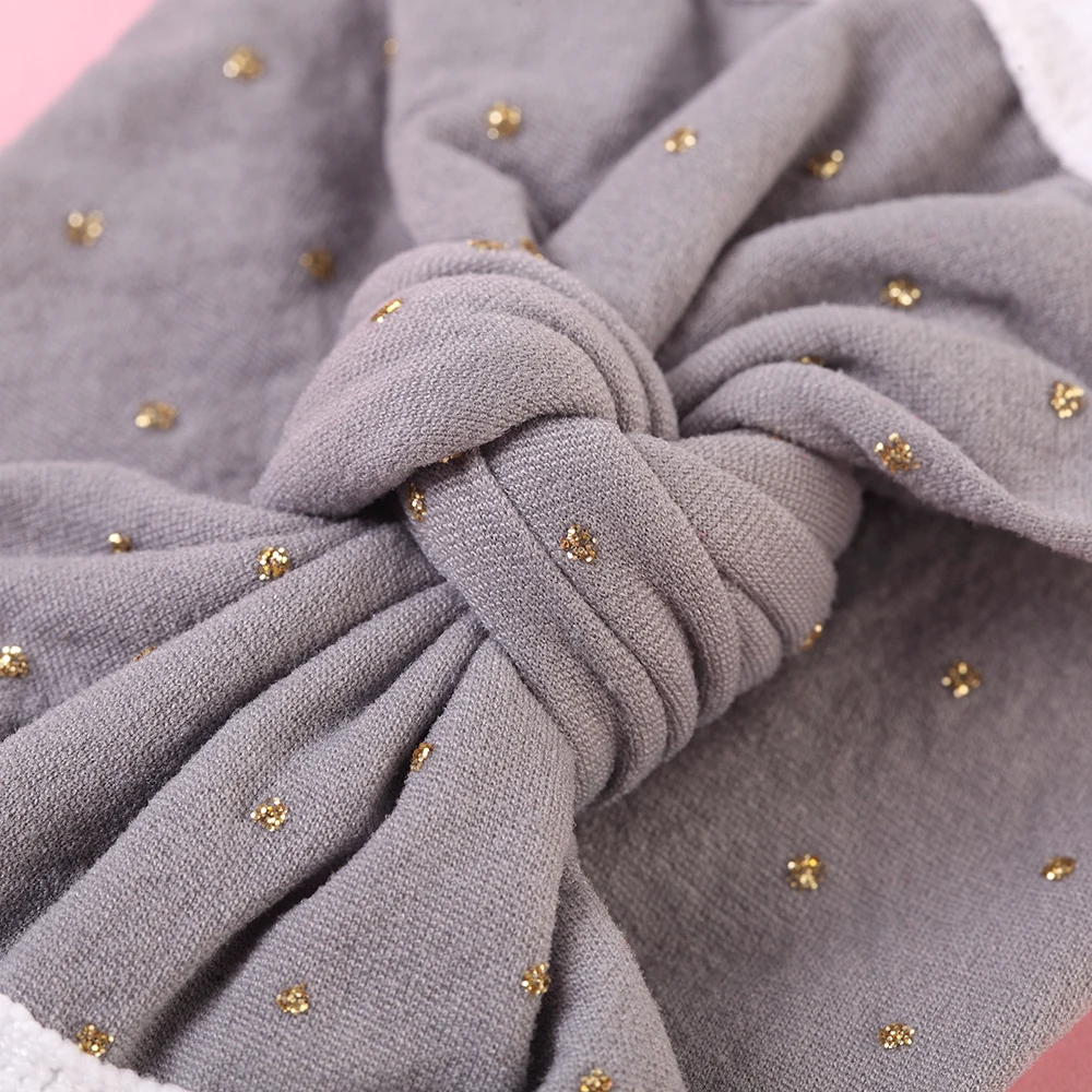 

18pc Dot Bronzing Baby Headbands For Girls Soft Nylon Headwraps edges Ball Bow Baby Girls Headband Turban Kids Hair Accessories