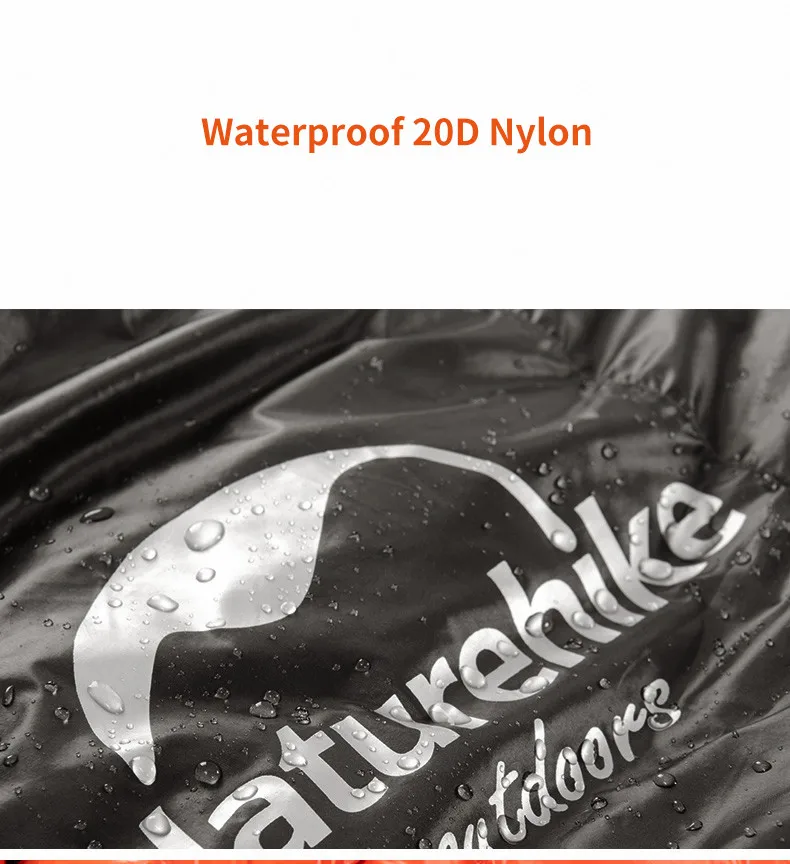 Naturehike Кемпинг гусиный пух заполняющий 800FP зимний спальный мешок 20D нейлон Сверхлегкий утолщенный Мумия водонепроницаемый теплый спальный мешок