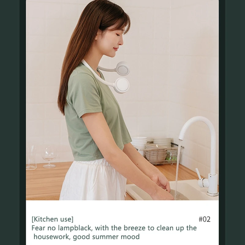 

G2 USB Leafless Hanging 4800Mah Battery Personal Around the Neck Fan