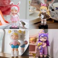 laura blind box toys toycity anime figure kawaii girl doll model guess bag pajama party series surprise box gift car ornaments