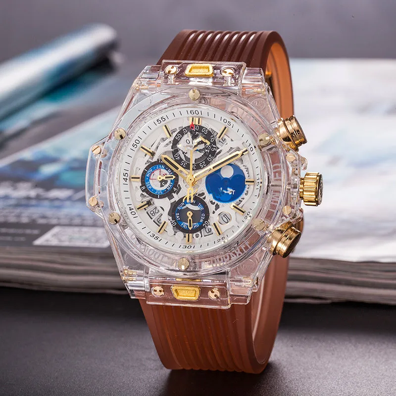 Брендовые мужские наручные часы класса ААА Роскошные прозрачные