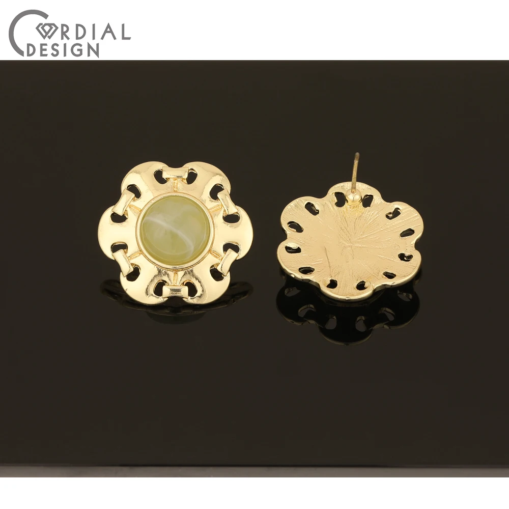 

Cordial Design 50Pcs 22*22MM Jewelry Accessories/Earrings Stud/Resin Effect/Flower Shape/DIY Making/Jewelry Findings/Hand Made