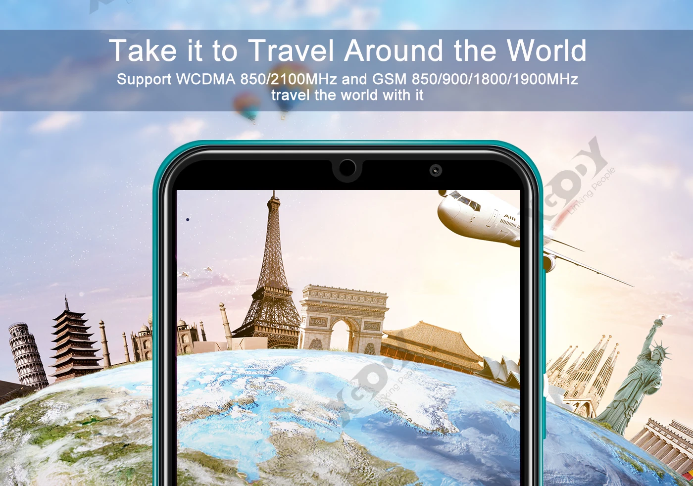 Celulares de Espanha Xgody Polegada Smartphone Android 9.0 18:9 Tela Cheia 1gb 8gb Quad Core 5mp Câmera 2500mah Gps Wifi 3g Telefones 5.5 10 Telefonia e Comunicação