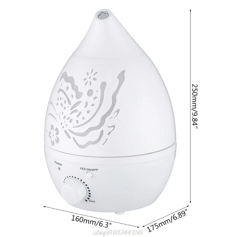 

1.3L Ultrasonic Home Aroma Humidifier Air Diffuser Purifier Atomizer Essential Oil 7 Color Light Butterfly Mist D03 20 Dropship