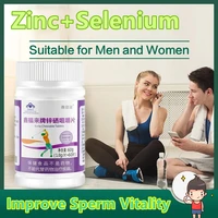 zinc selenium capsules improve sperm vitality and strong muscle non gmo vegan supports immune system reproductive health pills