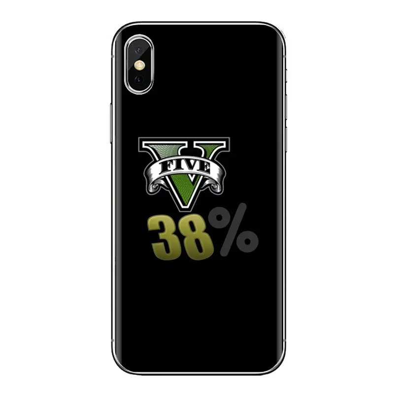 Для iPhone XS Max XR X 4 4s 5 5S 5C SE 6 6S 7 8 Plus samsung Galaxy J1 J3 J5 J7 A3 A5 Grand Theft Auto GTA логотип мягкий Чехол