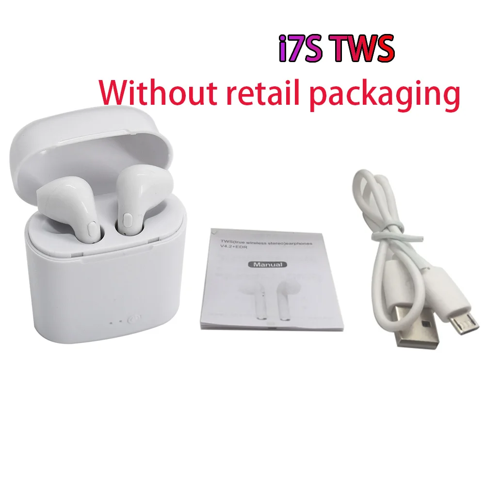 White i7s Новинка, наушники inpods 12 TWS, Bluetooth, i7s, i11 5,0, наушники, стерео, спортивные, Hands-free, гарнитура PK i 12 tws i20 tws i80, fone de ouvido - Цвет: White i7s
