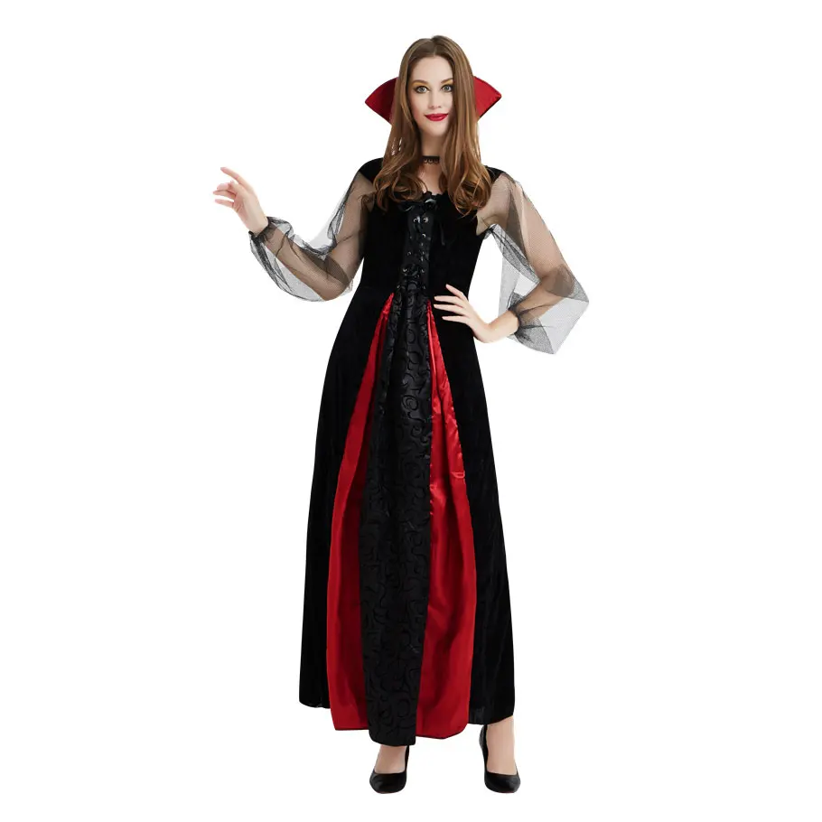 Umorden костюмы на Хэллоуин готический костюм вампира женское длинное платье для