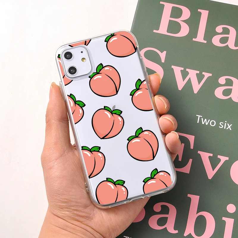 Прозрачный чехол для телефона с ананасом iPhone 6S 5S SE 7 8 Plus X XS fruits Phonecase мягкая задняя