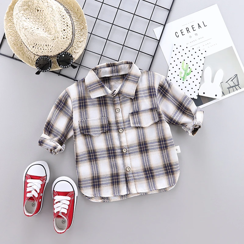 Модная популярная детская рубашка детские плед-рубашки для мальчиков и девочек
