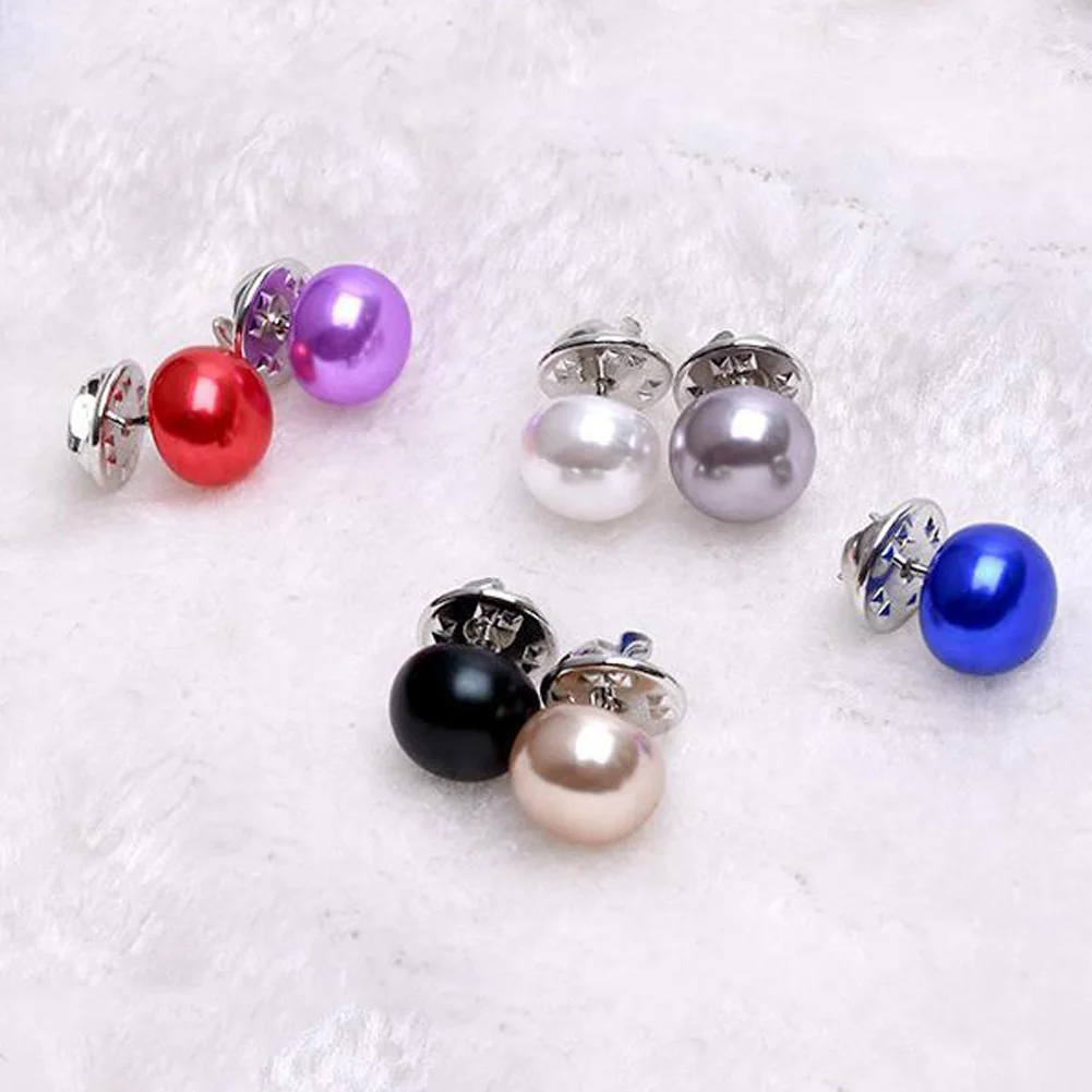 

Imitation Pearl Scarf Brooch Pins Elegant Jewelry Collar Cardigan Shawl Buckle For Women Simple Little Scarf Collar Pin Brooch