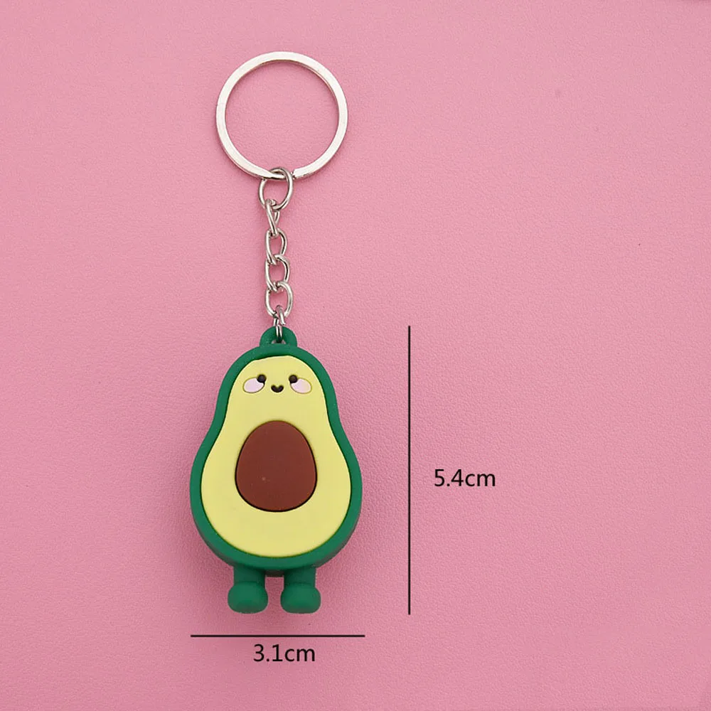 Брелок для ключей в виде авокадо женщин и девушек мягкий резиновый 3d-брелок с