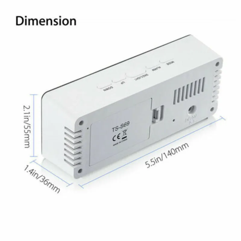 Цифровой будильник светодиодные зеркальсветодиодный часы настольные с повтором