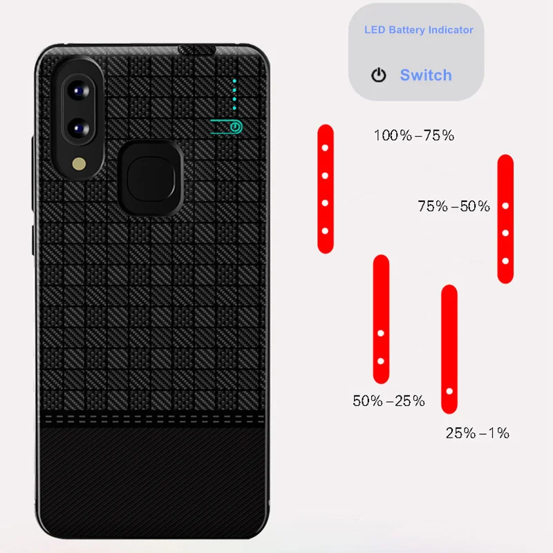 NENG чехол с аккумулятором 5000 мАч для huawei honor 7X nova 2 lite, внешний резервный блок, твердый внешний аккумулятор, чехол для huawei P Smart() Y9