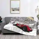 Монако Гран-при: винтажное мягкое одеяло Монако Монте-Карло Гран 1956 с рисунком автогонок по низкой цене с новым рисунком