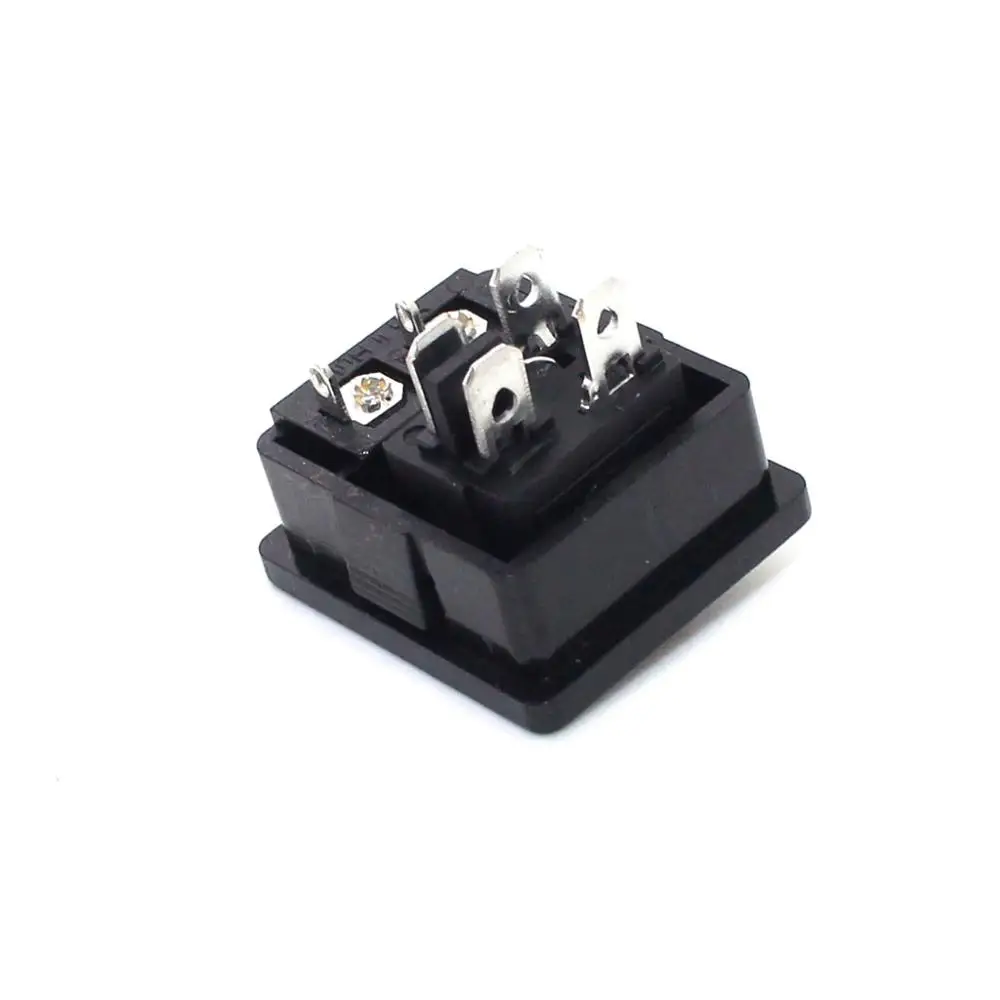 10pcs/lot AC 2.5A 250V IEC 320 C8 Power Cord Inlet Socket receptacle With ON-OFF Red Light Rocker Switch for Computer Amplifier |