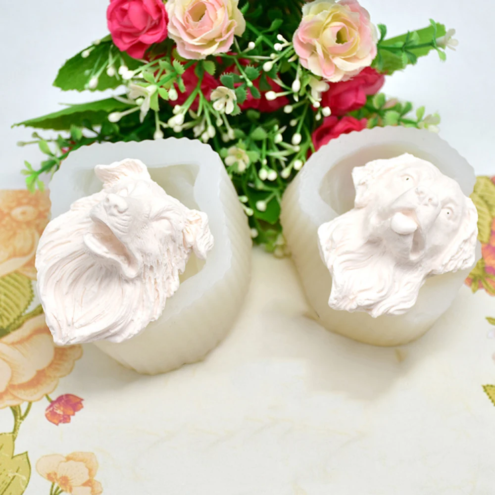 1 шт силиконовая форма для бордюра колли золотой ретривер собака голова