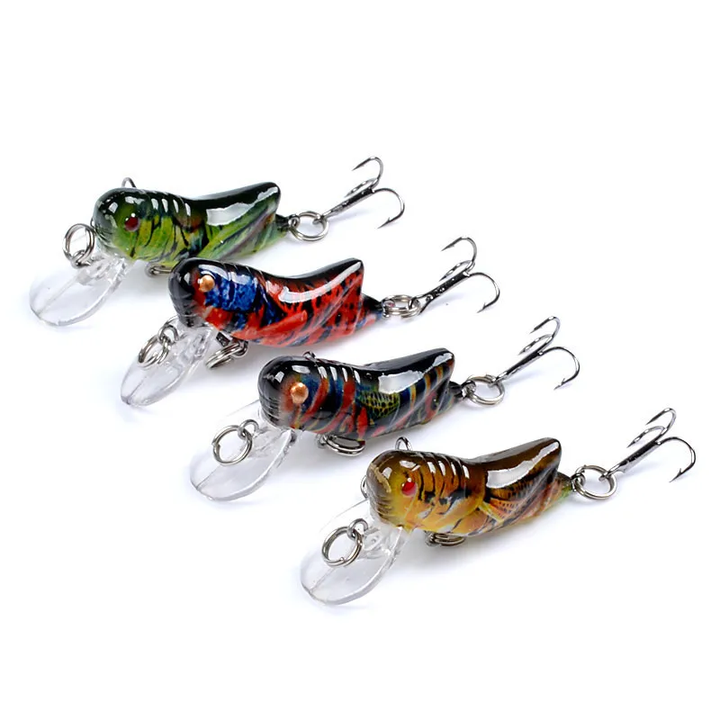 

1Pcs 45mm 3.4g Grasshopper insects Fishing Lures Flying Wobbler Lure hard bait Lifelike Artificial baits Bass Pesca Swimbait