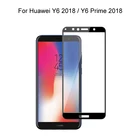 Закаленное стекло для Huawei Y6 2018  Y6 Prime 2018  Y6 Pro 2018 полное покрытие защита экрана закаленное стекло