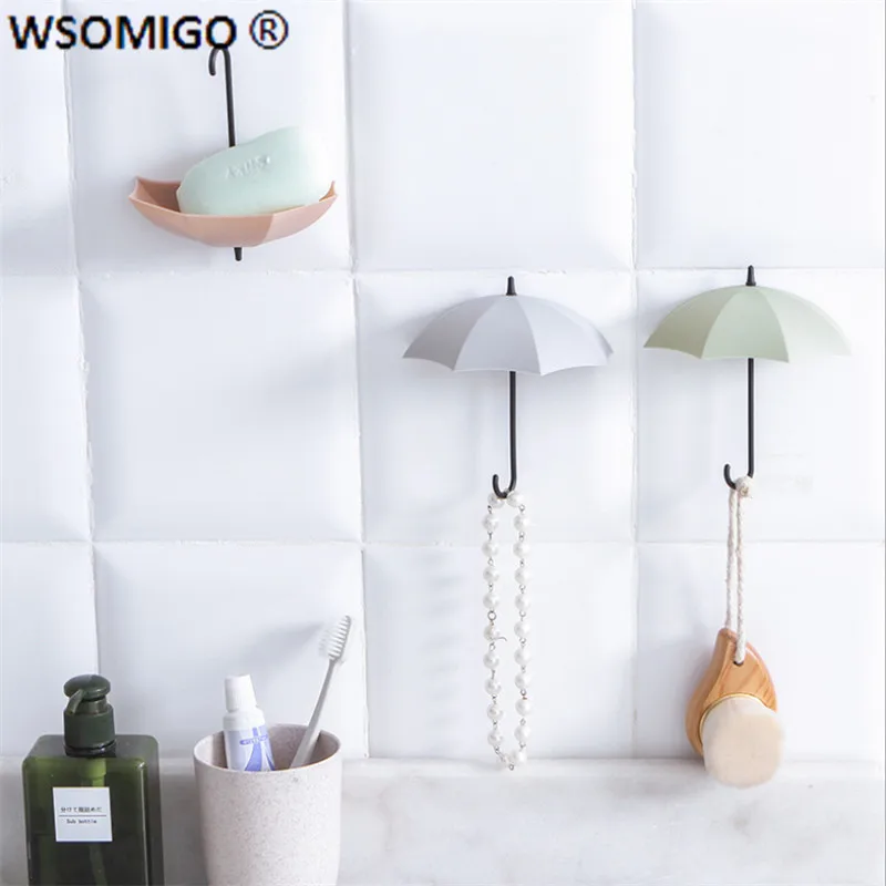 WSOMIGO 3 шт./компл. кухонные принадлежности креативный крючок для зонтика прочная