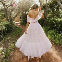 off the shoulder wedding dress elegant pink wedding dresses pleat backless celebrity dresses size custom made robe de mari%c3%a9e