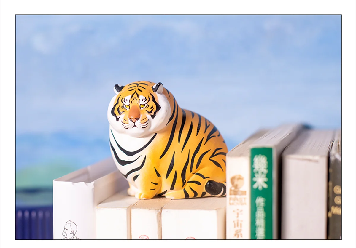 

PVC Fat Tiger Decor Kid Toy Gift Cute Pet Animal Figure Collector Crafts Souvenirs Decoration Simulation