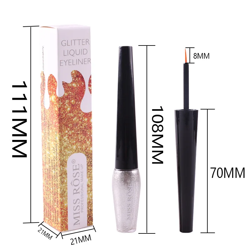 1 шт. Блестящий подводка для глаз долговечная жидкая 9 цветов сияющая