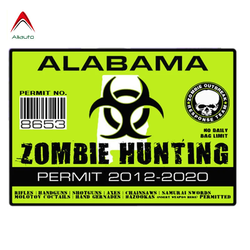 Автомобильная наклейка Aliauto Алабама зомби охота светоотражающая ПВХ для Mercedes Honda