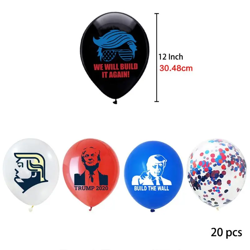 

1set 2020 Trum.p Election Theme Letter Banner Confetti Balloons Election Party W0YF