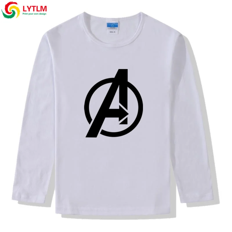 LYTLM Marvel/футболка для мальчиков, Мстители 4, детская одежда для девочек, 9 Camisetas, зимние топы с длинными рукавами для мальчиков, осень, Детская рубашка - Цвет: CX LYCRA White