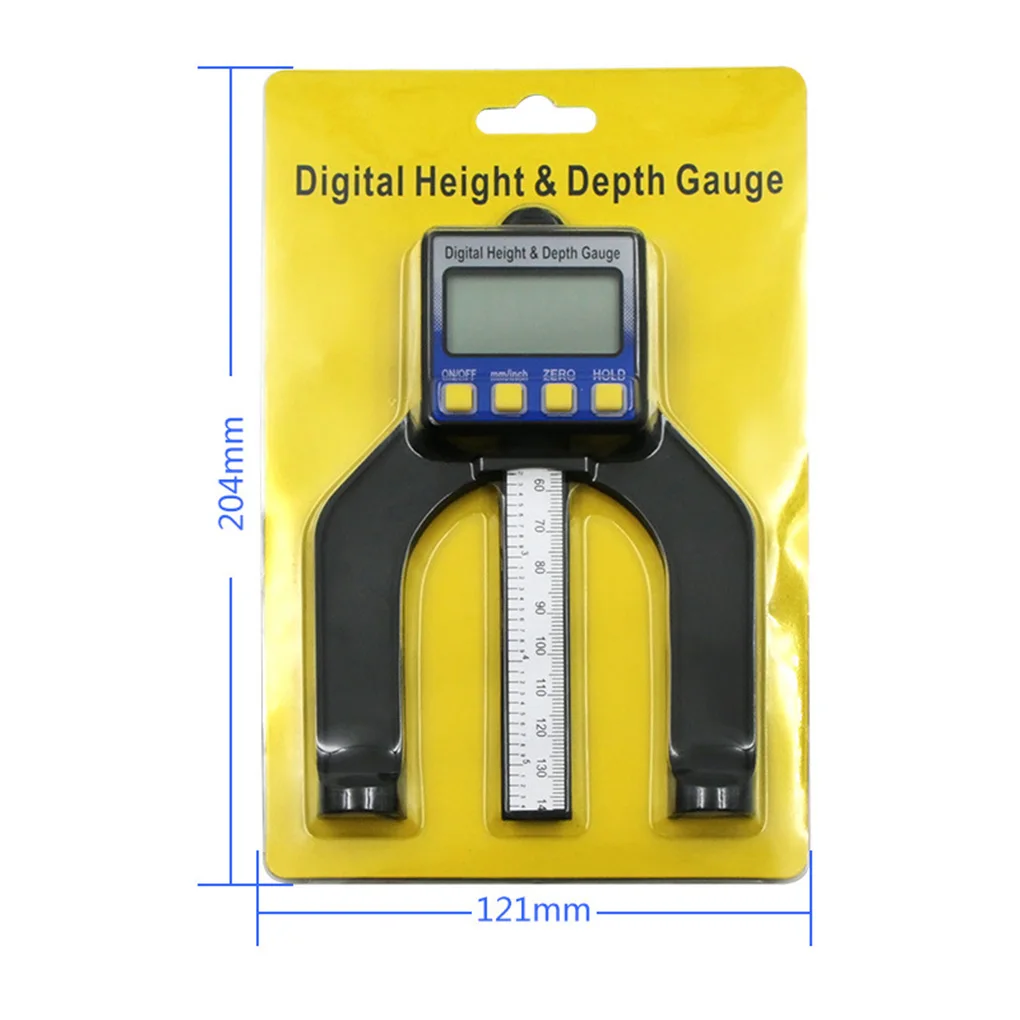 new Digital Display Height Gauge Electronic Depth Meter Ruler Woodworking Measuring Tools 0-80mm Range | Инструменты