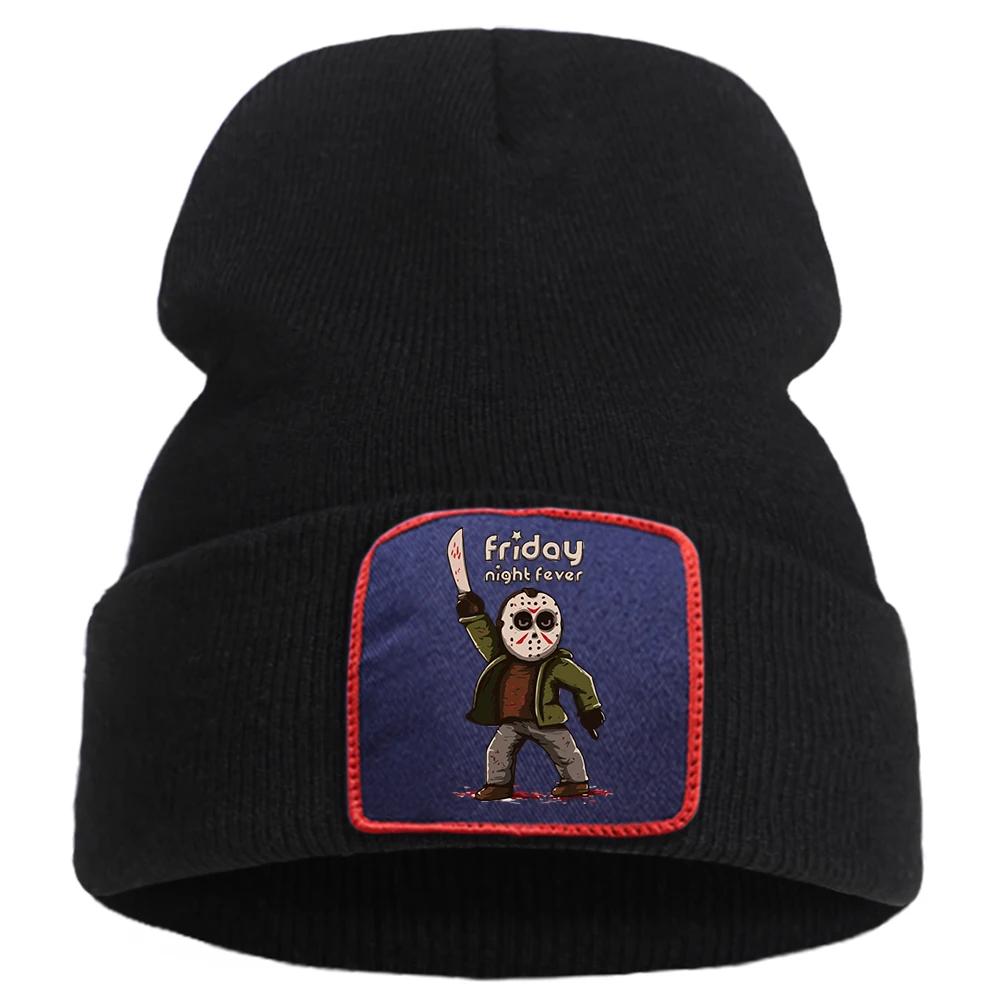 

Шапка унисекс трикотажная с аниме-принтом, Повседневная Уличная теплая облегающая шапка в стиле хип-хоп, дышащая Спортивная