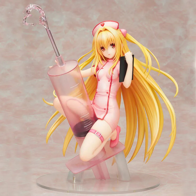 

Высококачественная фигурка To LOVE-Ru ЕВА Сидящая осанка медсестринская Униформа с золотой тенью версии пикантные игрушки из ПВХ для девочек и ...