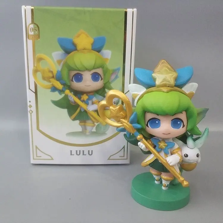 

7cm Anime Game 4 styles Jinx Lux LuLu Janna poppy Light PVC Action figure Collectible Model Toys Gift