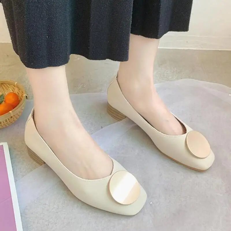 Модные женские туфли на высоком каблуке женская обувь с квадратным носком