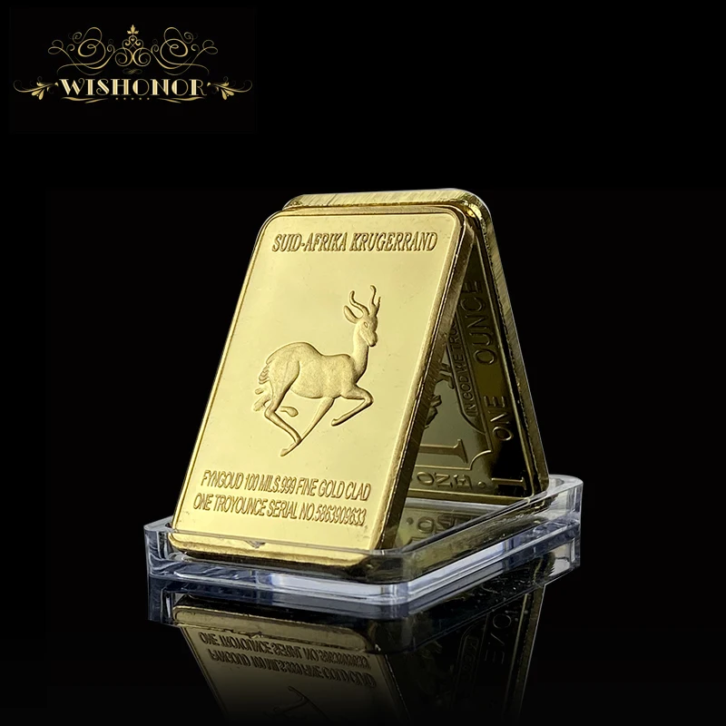 Бесплатная доставка позолоченный брусок с изображением южноафриканского короля