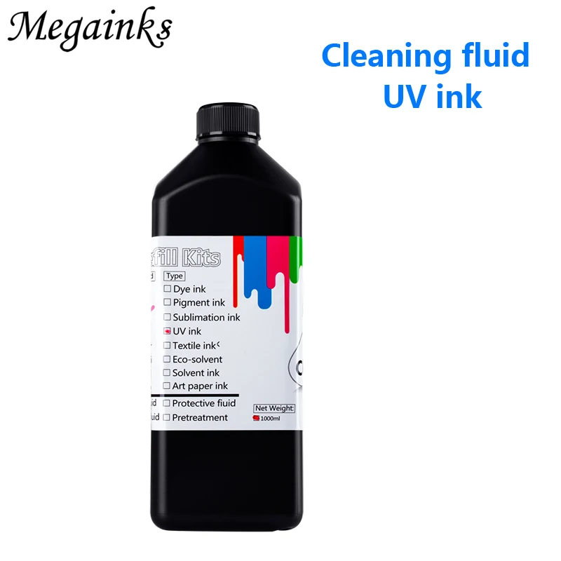 Price Tubo de impressão em led uv 500ml 1000ml, solução de limpeza para epson roland mimaki mutoh ricoh