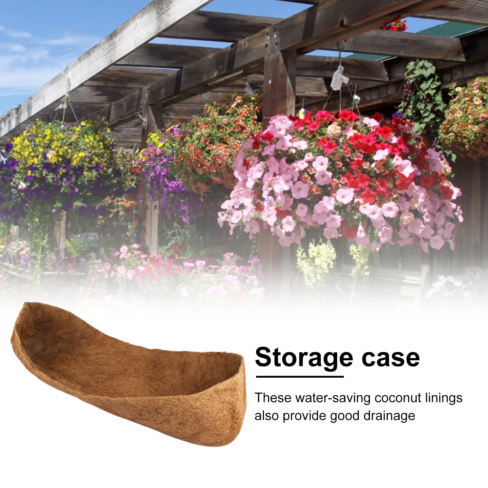 Круглый кокосовые вкладыши подвесные корзины из кокосового волокна ящик для