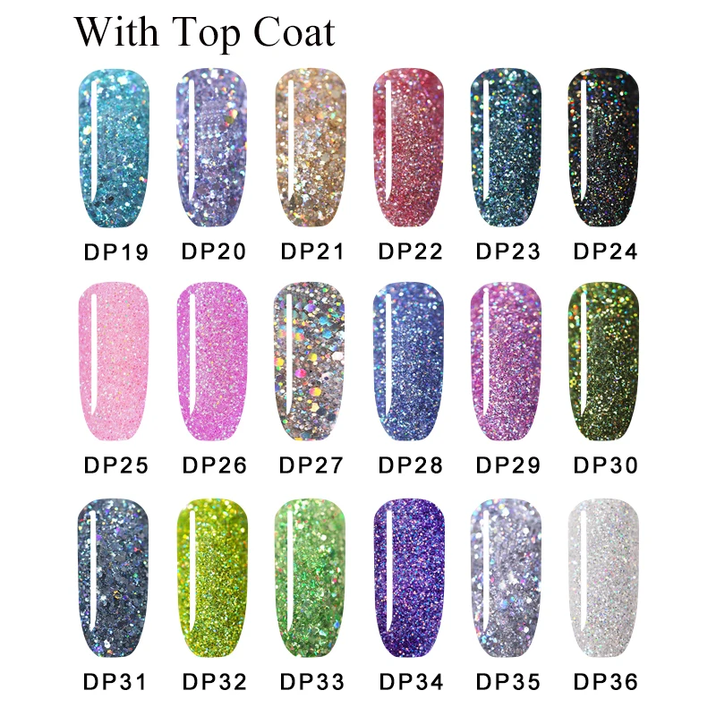 10 бутылки/комплект погружения порошки для ногтей Базовое покрытие Цвет