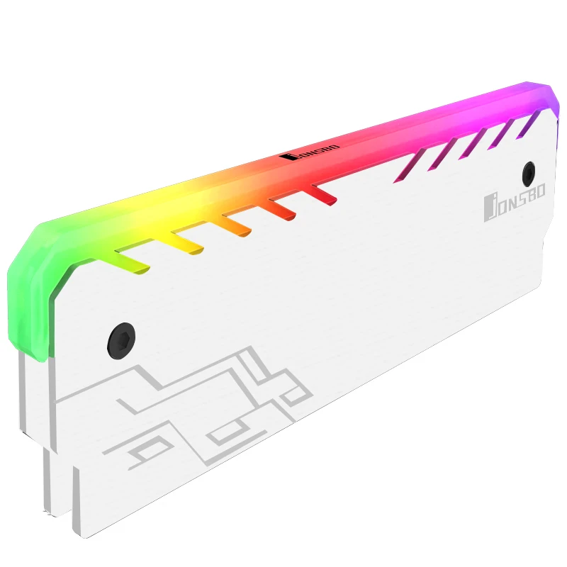 Jonsbo Nc-2 2Pcs Memory Ram Heatsink Cooler Support Desktop Motherboard Aura Control Color 12V RGB Aluminum Alloy Shell | Компьютеры и