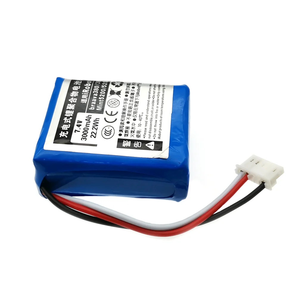 

Литий-ионный аккумулятор 7,2 в 3000 мА · ч для iRobot Braava 380 380T Mint 5200 5200C, аксессуары для пылесоса