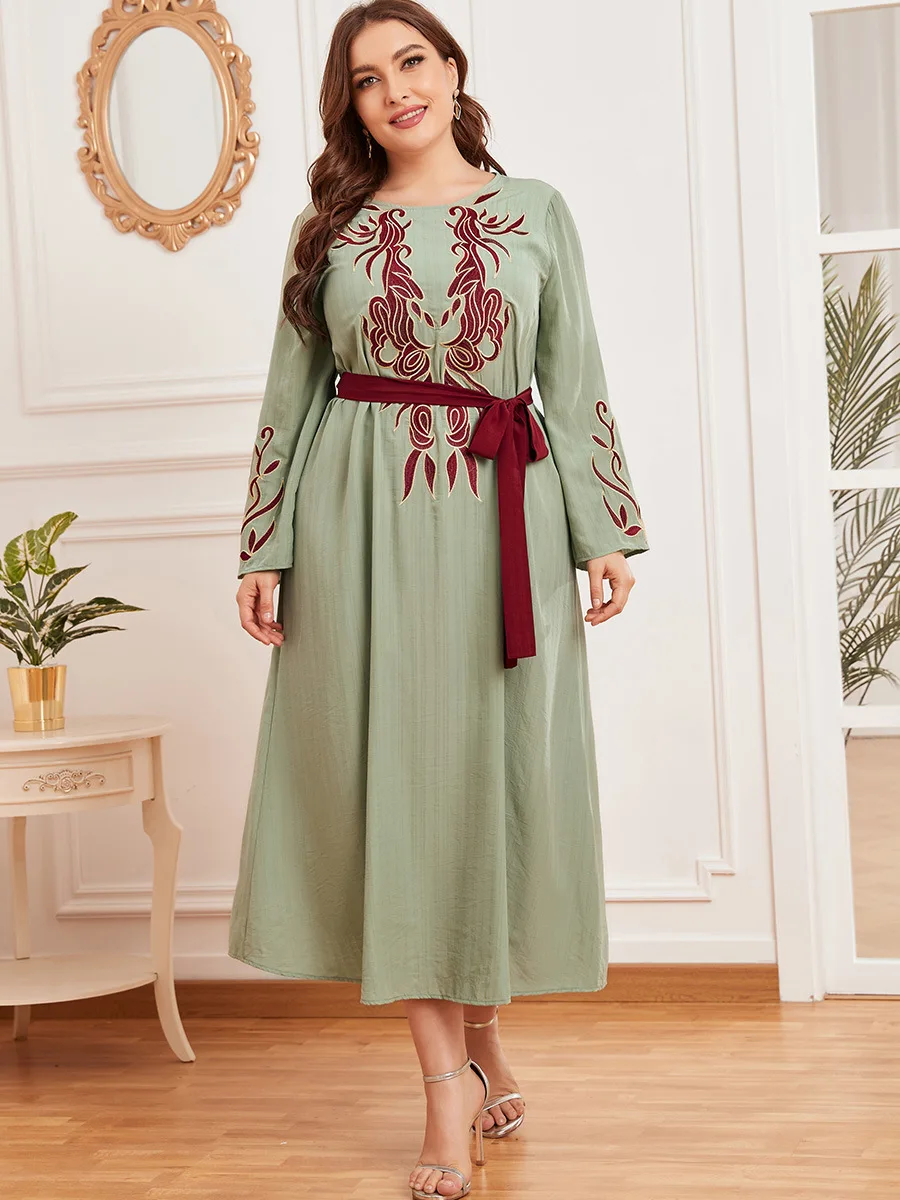 

Мусульманское платье, арабские Абайи для женщин, вечерние платья с вышивкой Дубая, Женская Abaya, Турция, мусульманская одежда, длинное платье
