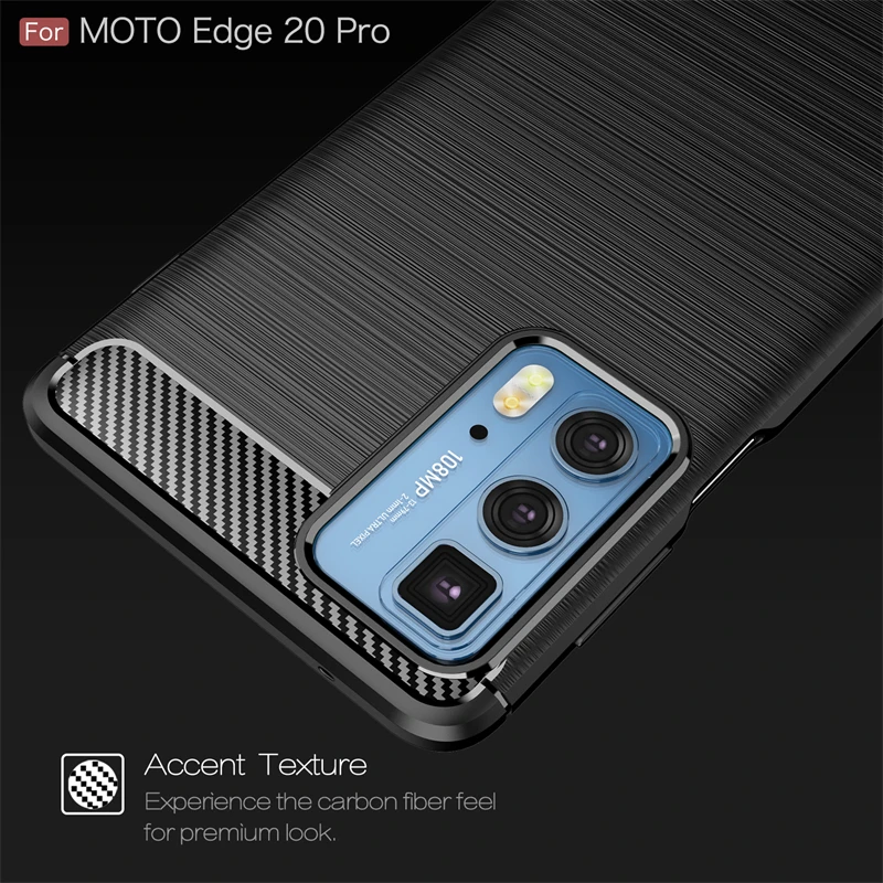 Carbon Fiber Cover For Motorola Edge S Pro Case Bumper Rubber Silicon Back Case For Motorola Edge S Pro Case For Moto Edge S Pro
