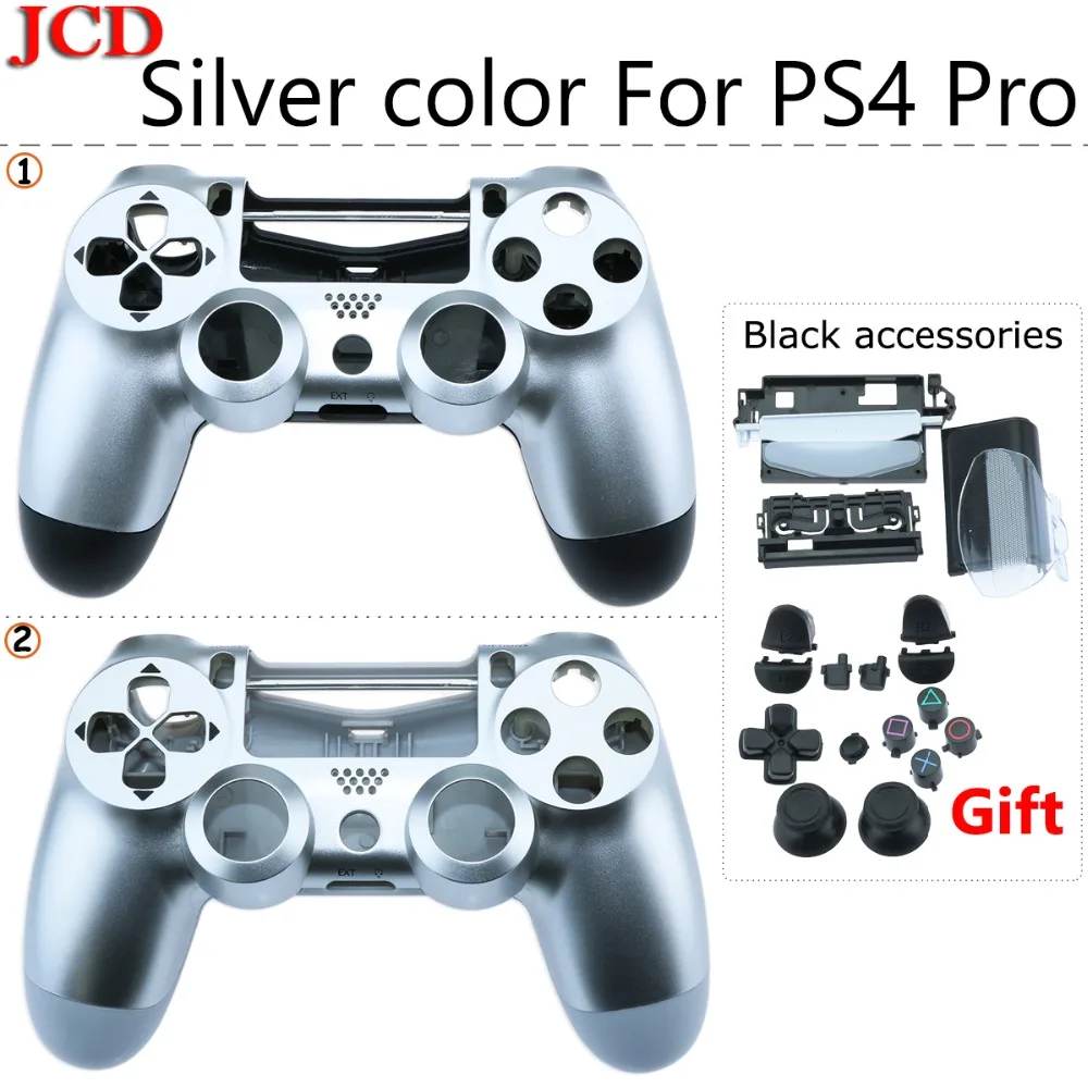 JCD Серебряная Замена камуфляжного корпуса чехол для Playstation 4 Pro PS4 Pro контроллер JDS 040 Верхняя Нижняя оболочка